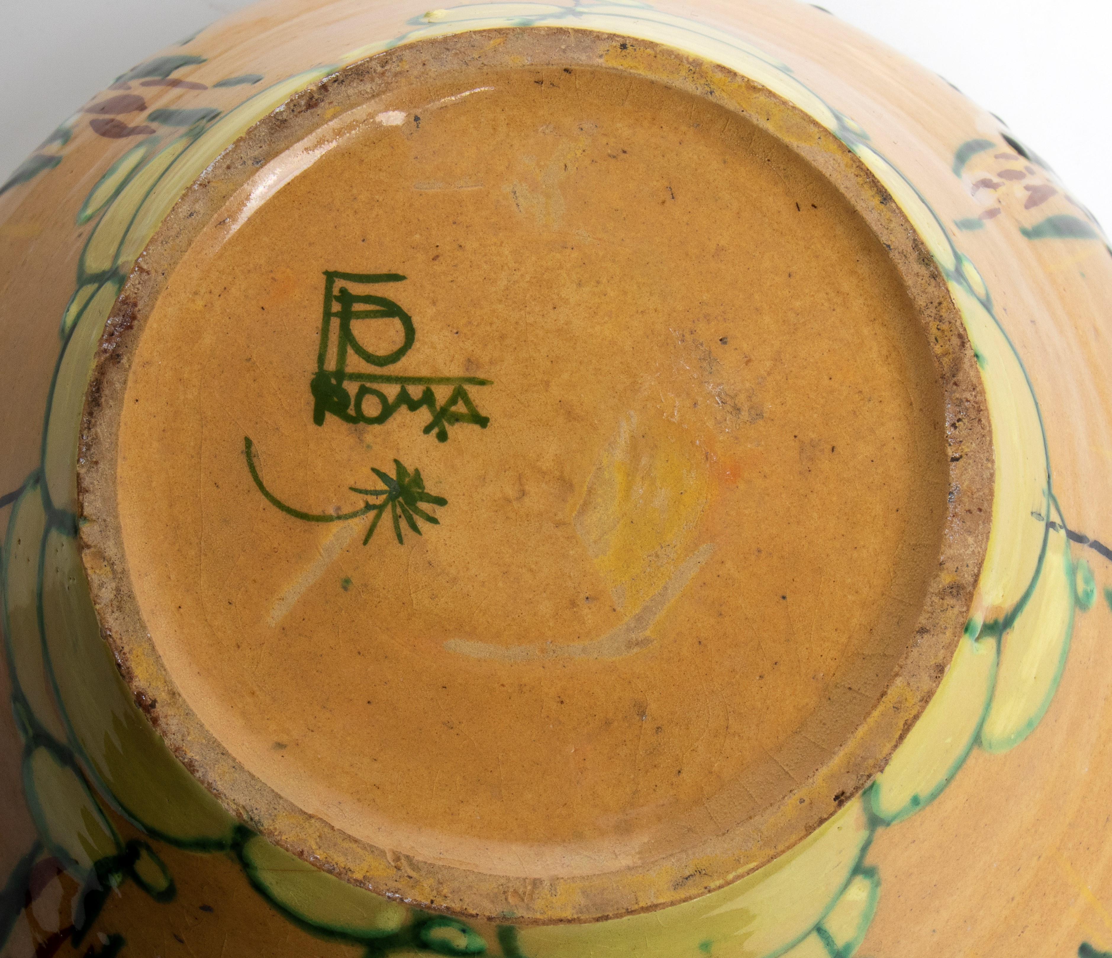 Ferruccio Palazzi - Cachepot con decorazione floreale in ceramica