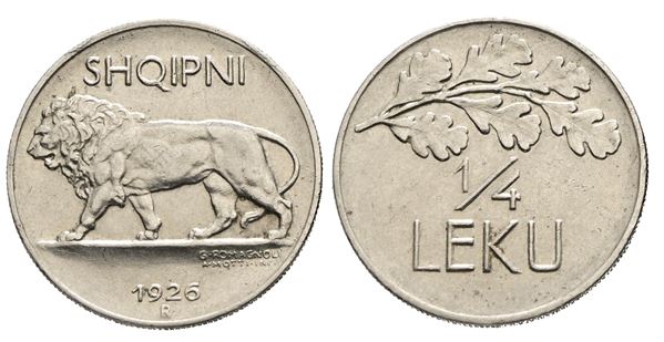 ALBANIA. 1/4 lek 1926. Ni; 4gr; KM 3; Q.FDC