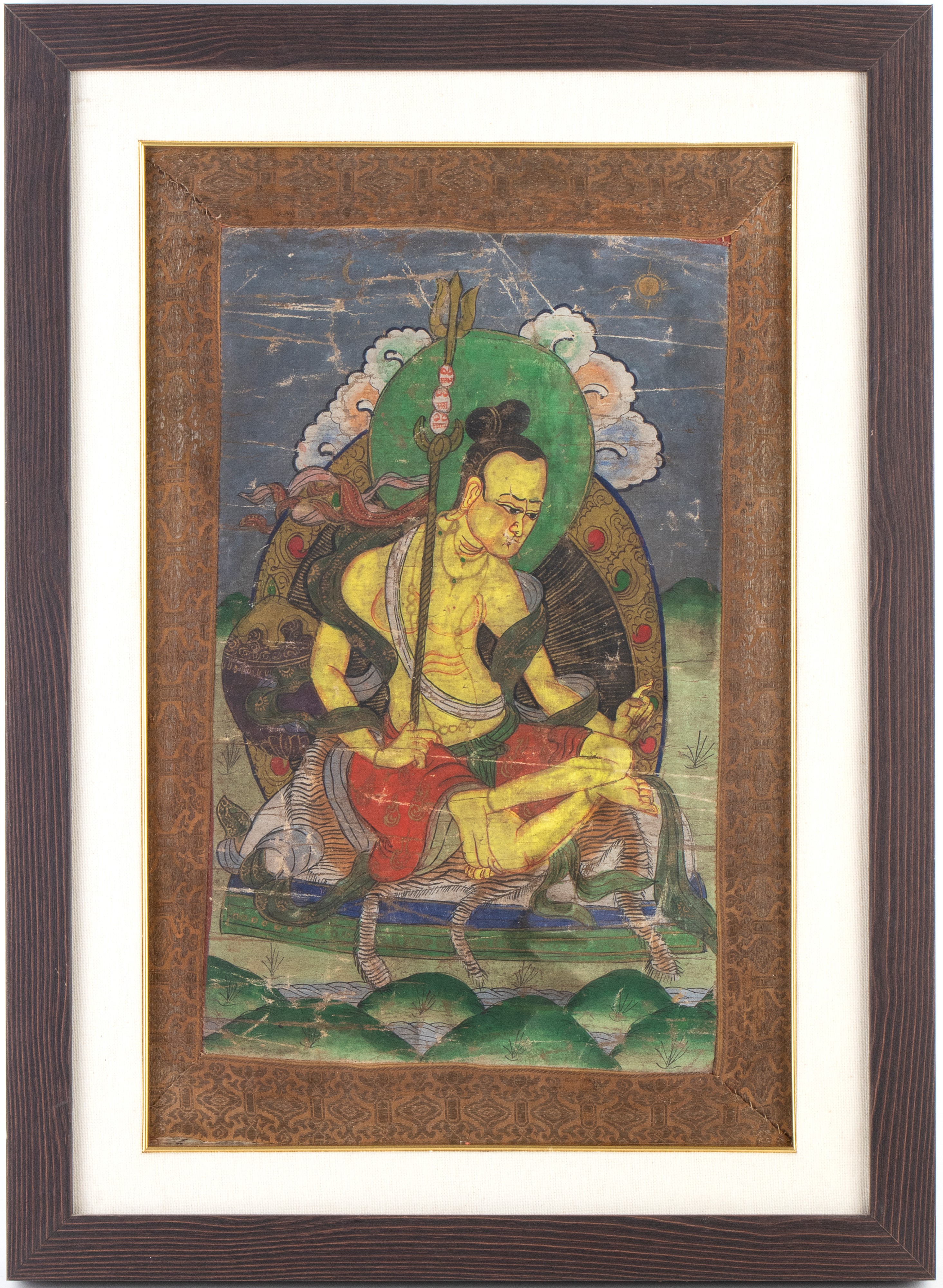Thangka su tela, rappresentazione di Guru Nyima Ozer, Bhutan, fine XIX secolo