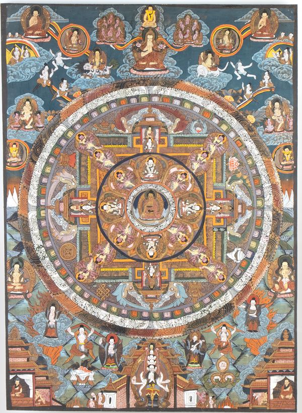 Thangka su seta, Tibet 