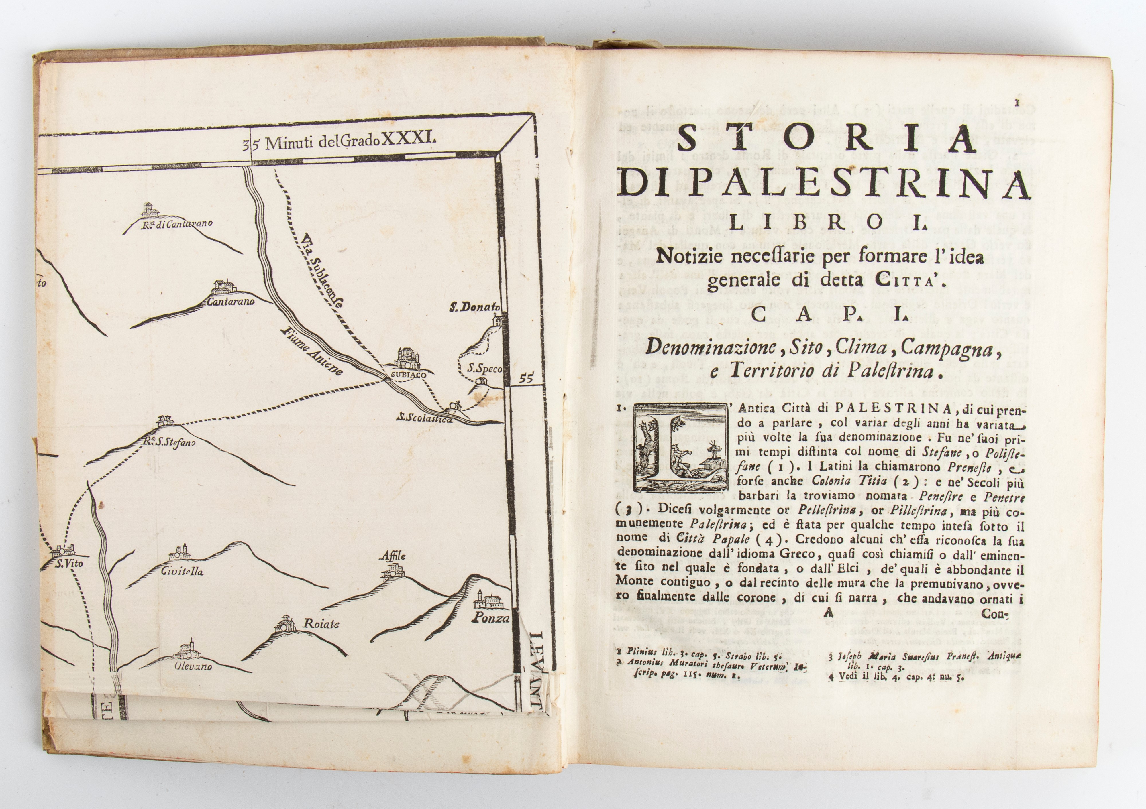 CECCONI Leonardo Storia di Palestrina città del prisco Lazio illustrata con antiche iscrizioni e ...