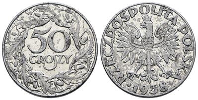 Polonia, 50 groszy, 1938, Fe, 5gr, Y 38