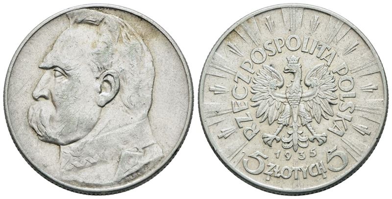 Polonia, 5 Zlotych 1935, Ag, 11 gr