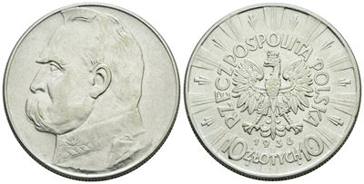 Polonia, 10 Zlotych 1936, argento, 22 gr, C 29