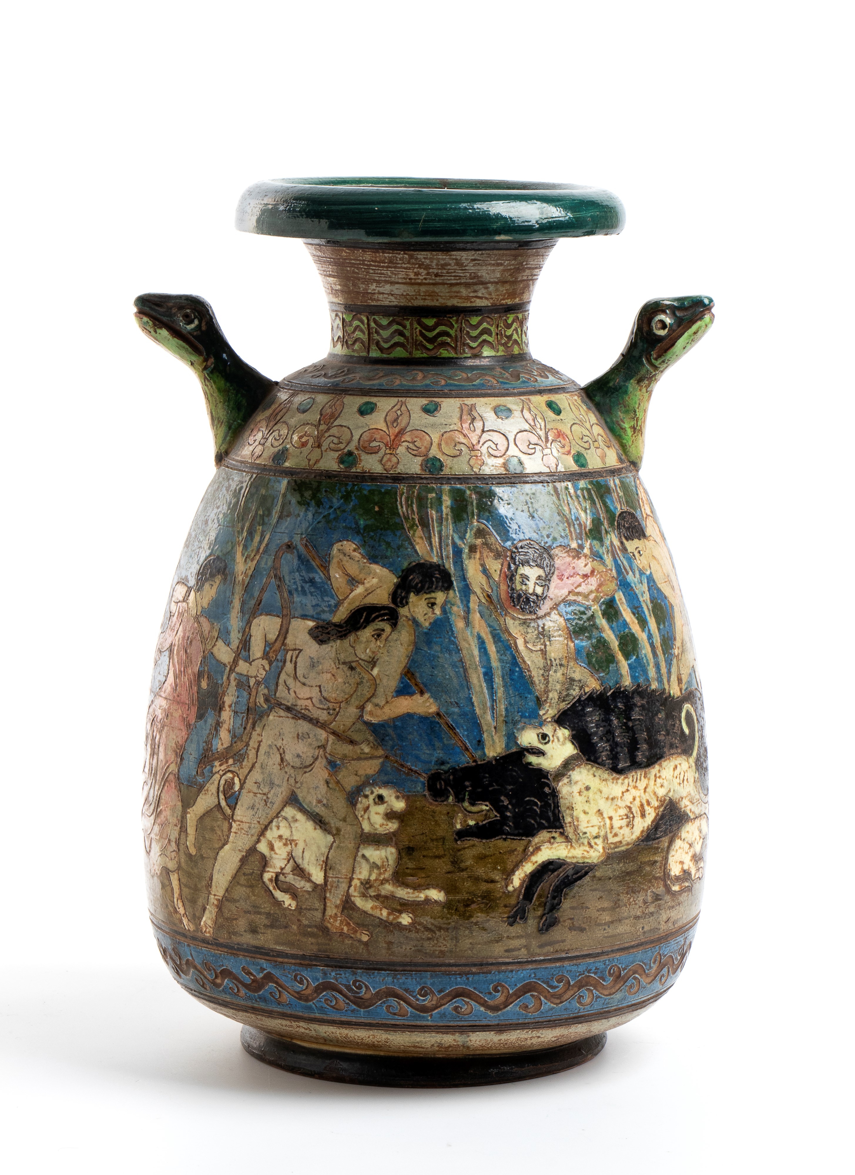 Vaso con scena mitologica della caccia al cinghiale Calidonio