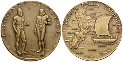REPUBBLICA ITALIANA, Medaglia 'Tesori di Calabria - I bronzi di Riace' (1981)