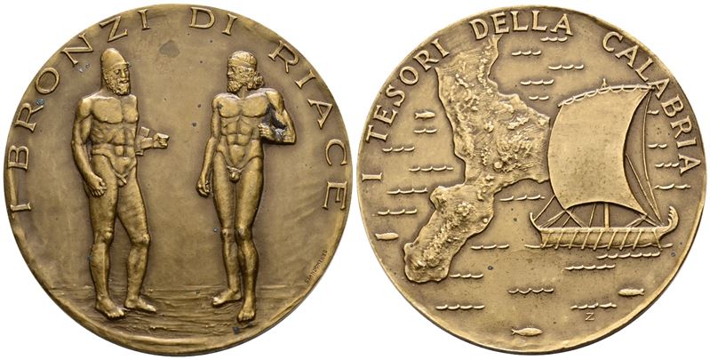 REPUBBLICA ITALIANA, Medaglia 'Tesori di Calabria - I bronzi di Riace' (1981)