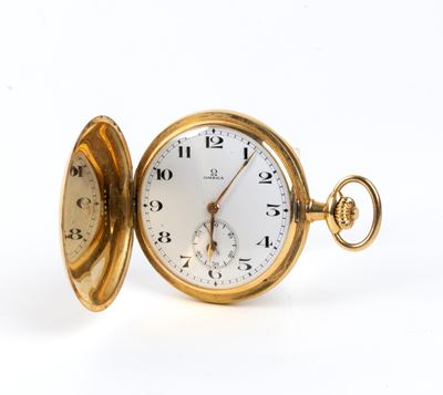 Orologio da tasca in oro 18k con cassa tripla