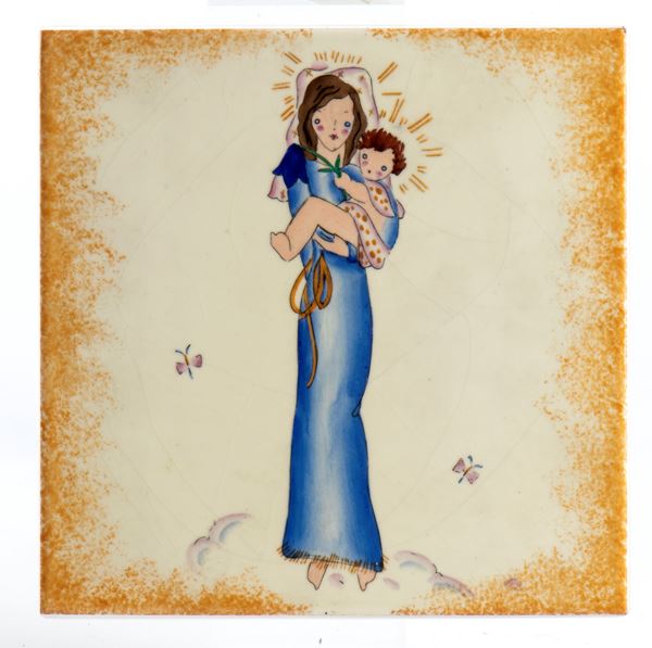 RICHARD GINORI - SAN CRISTOFORO, MILANO - Mattonella con Natività