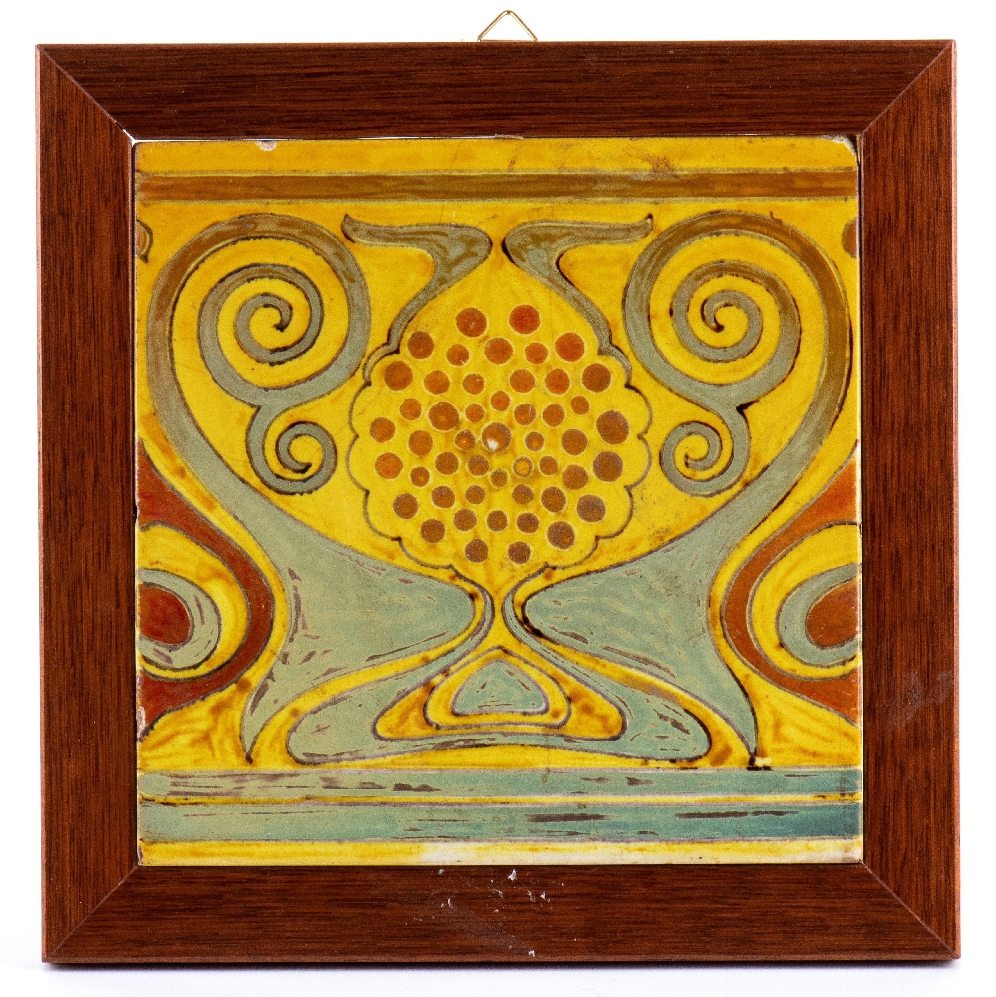 Mattonella a decori gialli