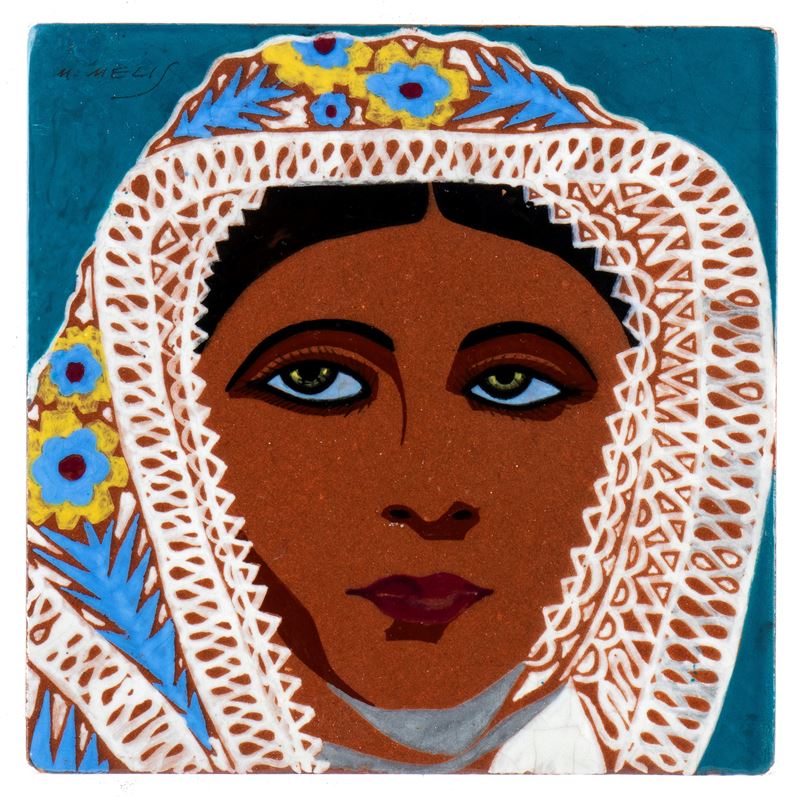 Mattonella con donna di Osilo