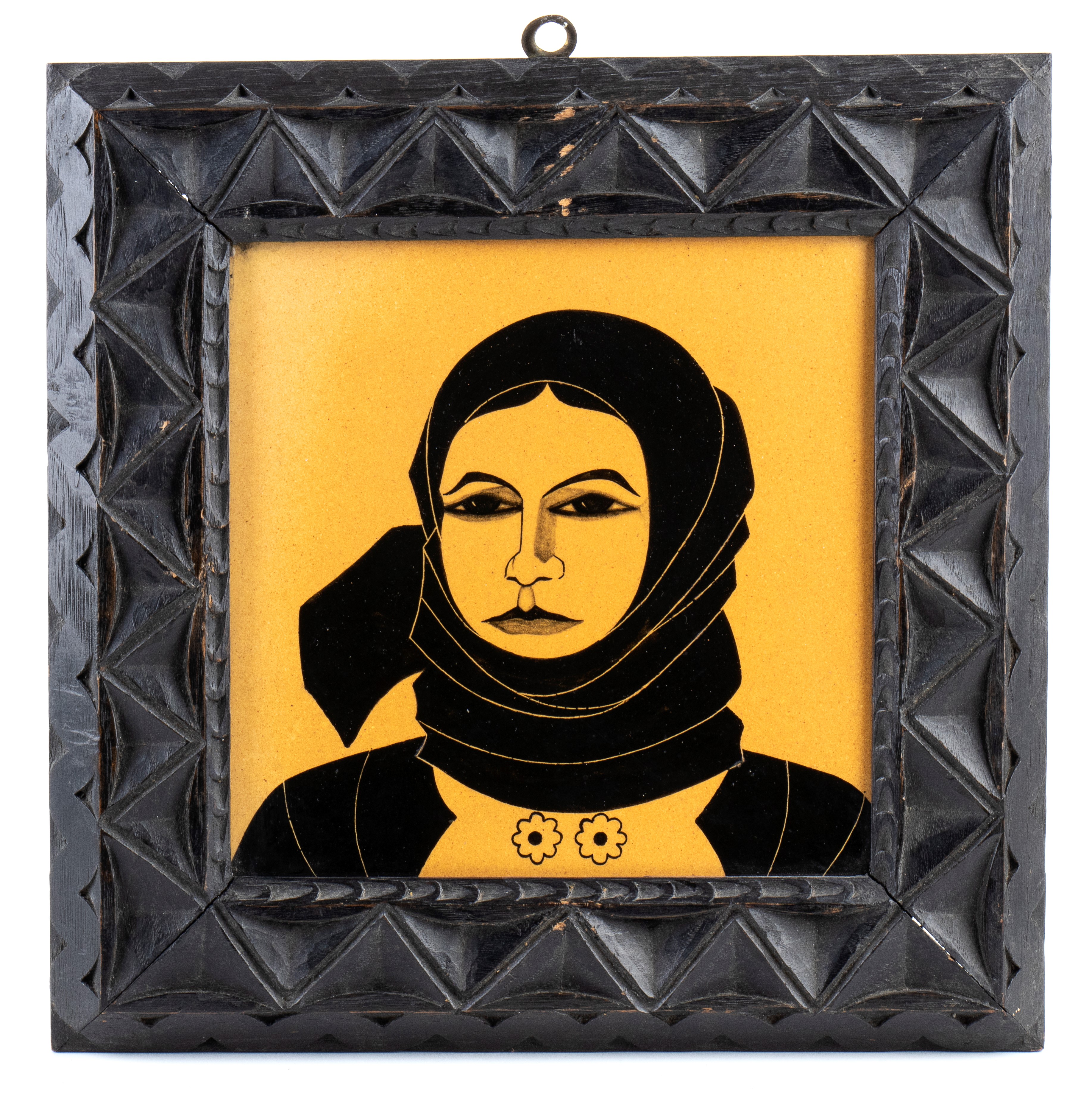 Mattonella con donna di Nuoro