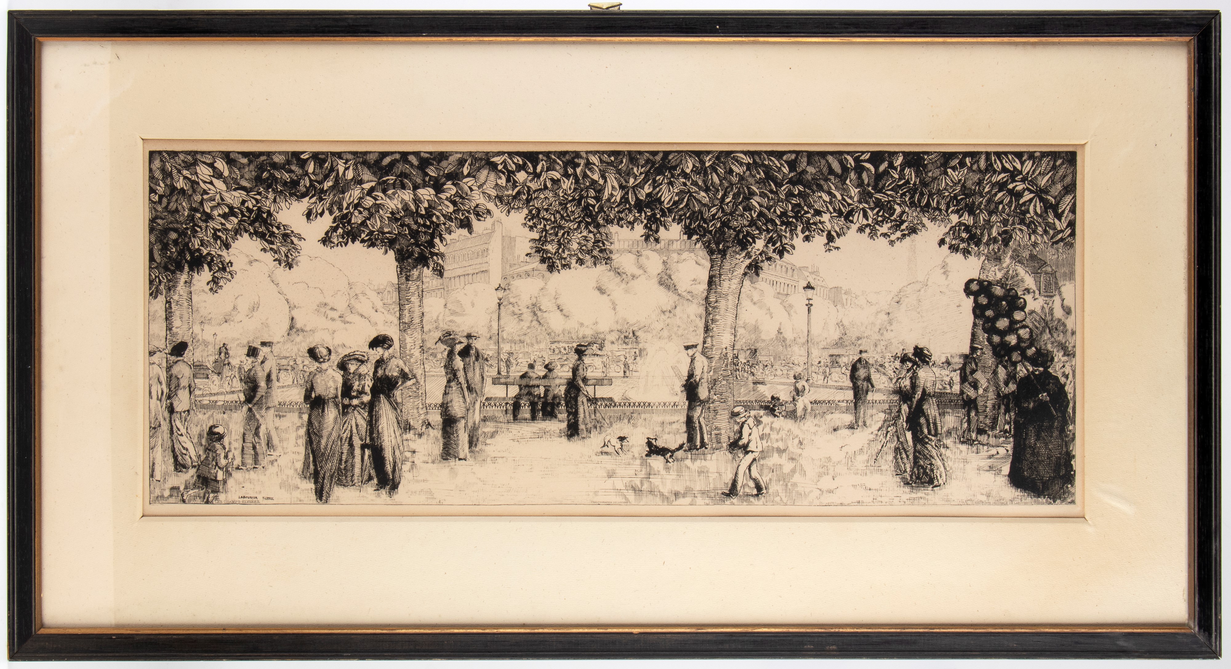 Jean-emile Laboureur - Les Champs-Elysées, acquaforte