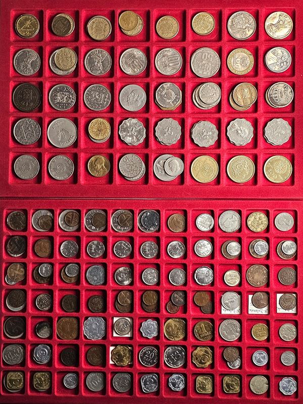 VARIE NAZIONI. Lotto multiplo di varie monete mondiali. Metalli, nominali e conservazioni varie.