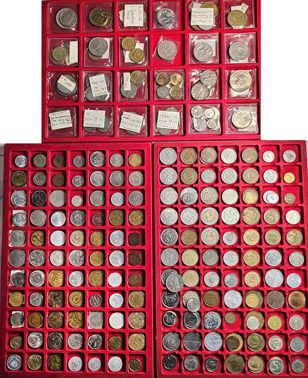 VARIE NAZIONI. Lotto multiplo di varie e numerose monete mondiali. Metalli, nominali e conservazioni varie.