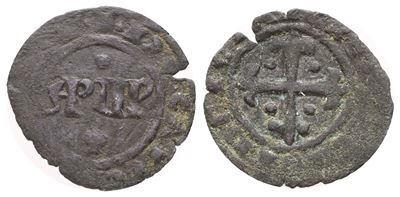Carlo I D'Angiò, Denaro (1266-1282), Mi; 0,52 gr; MIR 334
