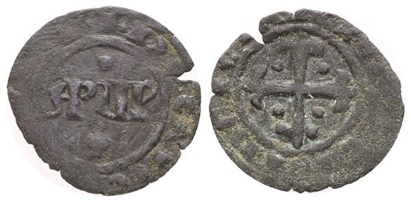 BRINDISI. Carlo I D'Angiò (1266-1282). Denaro. Mi; 0,52gr; MIR 334; BB