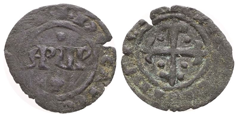 Brindisi. Carlo i D'angiò (1266-1282). Denaro. Mi; 0,52gr; Mir 334; Bb