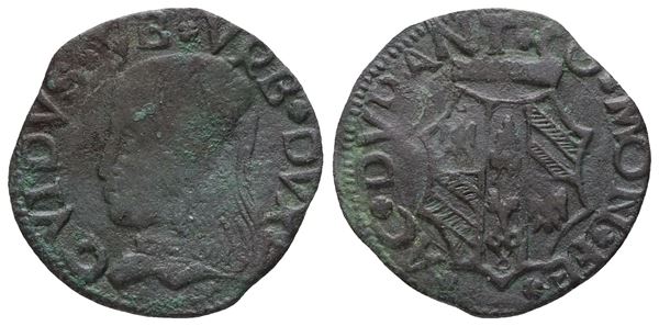 CASTELDURANTE. Guidubaldo I (1482-1508). Quattrino. Cu; 1,2gr; Cavicchi 15; BB