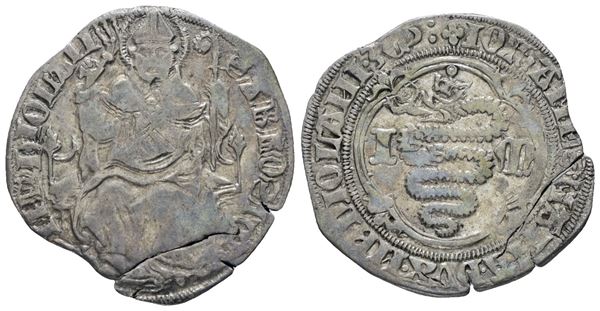 MILANO. Giovanni Maria Visconti (1402-1412). Pegione/grosso. Ag; 2,32gr; MIR 235/1; MB/BB