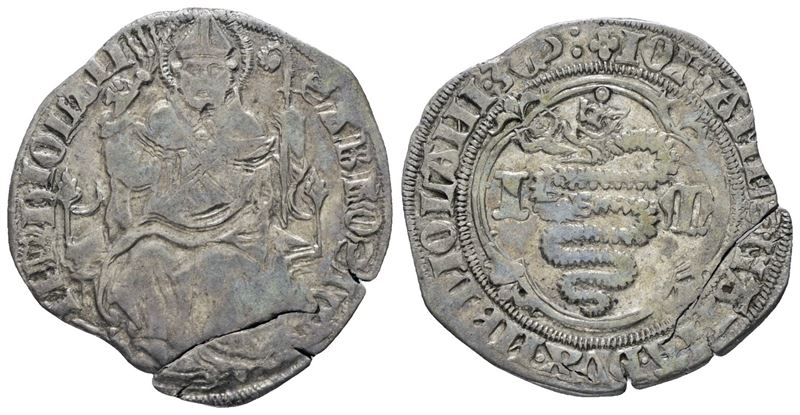 Giovanni Maria Visconti, Pegione/grosso (1402-1412) - Ag; 2,32gr; MIR 235/1