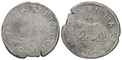 Ottavio Farnese, Cavallotto (1547-1582), 2,30 gr, Rara