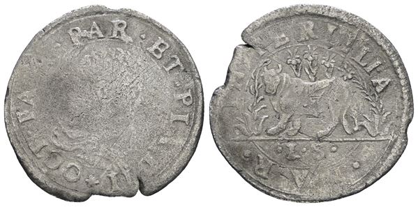 PARMA. Ottavio Farnese (1547-1582). Cavallotto. Mi; 2,30gr; MIR 942; Rara; MB