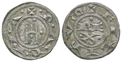 Moneta, Repubblica di Parma a nome di Filippo di Svevia (1207-1208), Denaro in argento
