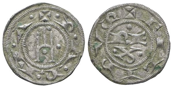 PARMA. Repubblica a nome di Filippo di Svevia (1207-1208). Denaro. Mi; 0,5gr; MIR 900; Raro; BB+