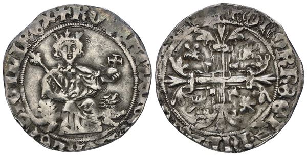NAPOLI. REGNO DI NAPOLI. Roberto d'Angiò (1309-1343). Gigliato. Ag; 3,95gr; BB