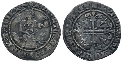 Roberto d'Angiò, Gigliato del Regno di Napoli (1309-1343), Argento, 3,73 gr, Q.BB