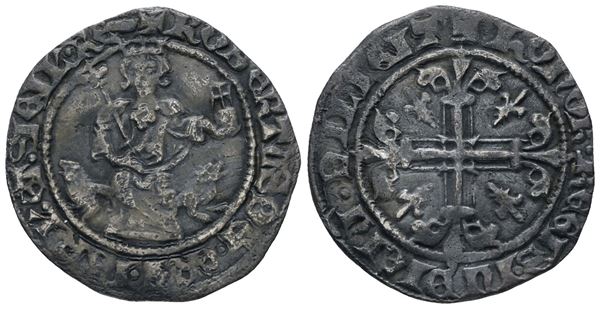 NAPOLI. REGNO DI NAPOLI. Roberto d'Angiò (1309-1343). Gigliato. Ag; 3,73gr; Q.BB