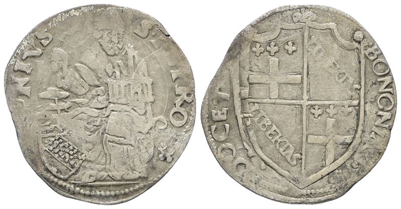 Clemente VII, Grosso del Stato Pontificio (Bologna, 1523-1534), Ag, 1,8 gr
