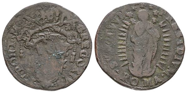 STATO PONTIFICIO. ROMA. Gregorio XV (1621-1623). Quattrino. Mi; 3.3gr; Munt.28; MB/BB