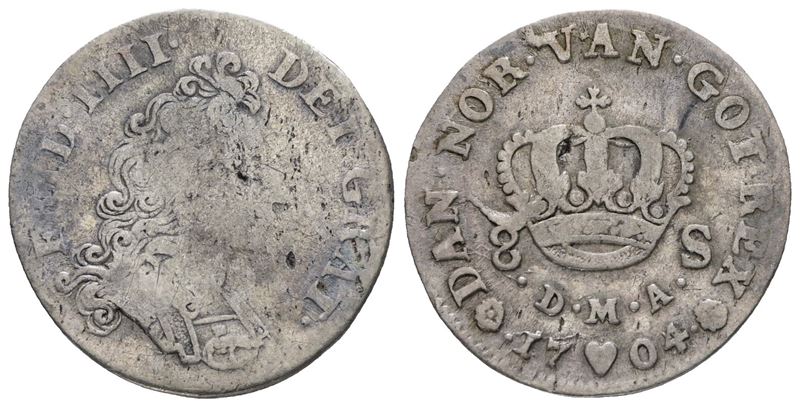 Federico IV, 8 skilling del 1704