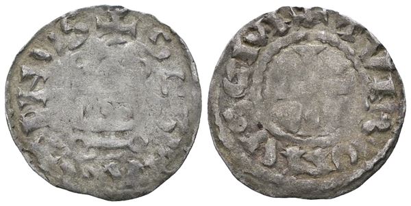 FRANCIA. Saint Martin de Tours (XII-XIII sec.). Denaro. Mi; 1gr; PA 1646; Raro; BB