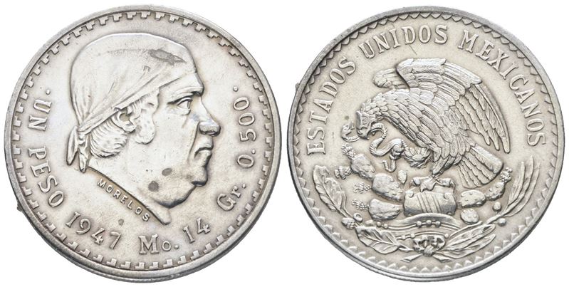 Messico, Moneta da 1 Peso 1947 in Argento