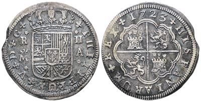 Filippo V di Borbone, 2 reales 1725