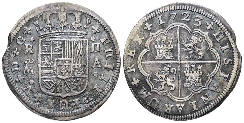 Filippo V di Borbone, 2 reales 1725