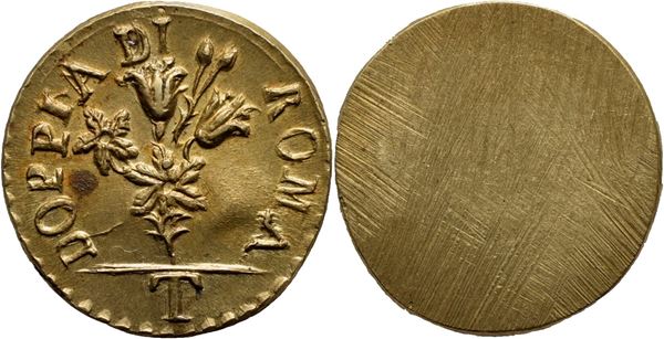 ROMA - Peso monetale Alessandro VII (1655-1667) - Doppia Ø: 22 mm. - BR R. SPL+