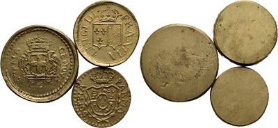 Lotto di tre pesi monetali, vario assortimento