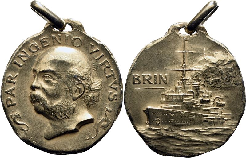 Savoia, Medaglia commemorativa di V. Emanuele III - Regia Nave Benedetto Brin, 1901
