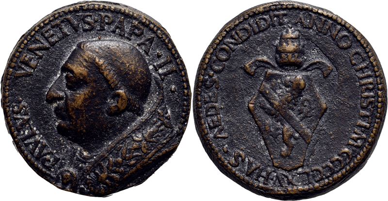Medaglia di Paolo II (1464-1471), 1465, Rame, Ø: 31 mm, Mod. 79