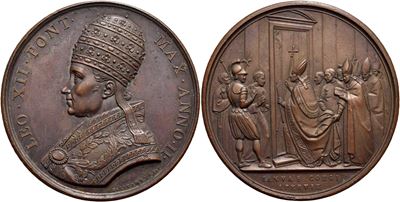 Leone XII, Medaglia commemorativa (1823-1829) - AE g. 34
