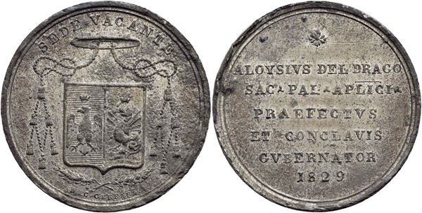 STATO PONTIFICIO. Sede Vacante (1829). Medaglia. Mb; 31mm. 11,9g. R qSPL