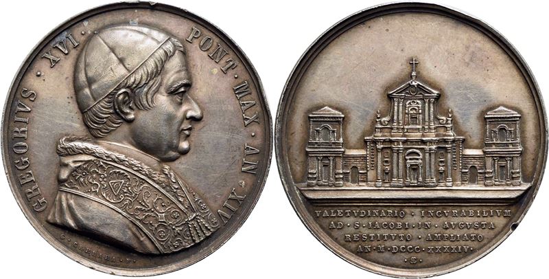 Gregorio XVI, Medaglia A. XIV AG R. Stato Pontificio (1831-1846)