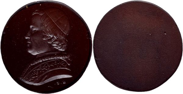 STATO PONTIFICIO. Pio IX (1846-1878). Cameo Ø: 17 mm. - RR Ex Bernardi 1974. qFDC