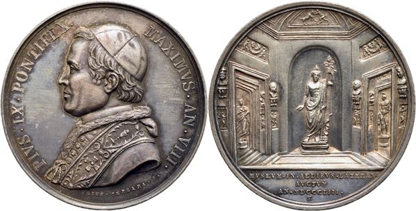 STATO PONTIFICIO. Pio IX (1846-1878). Medaglia - A. VIII - AG Mont. 40 Ex Baranowsky 2007. qFDC