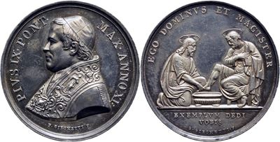 Pio IX, Medaglia commemorativa - A. XI - Lavanda, Argento, Ø: 32 mm