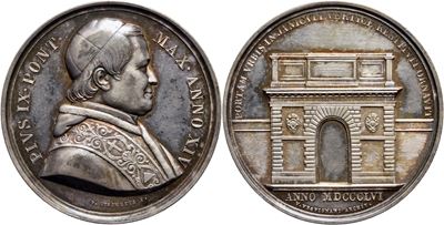 Pio IX, Medaglia commemorativa - A. XIV - AG Mont. 46 Ex Bernardi 1974